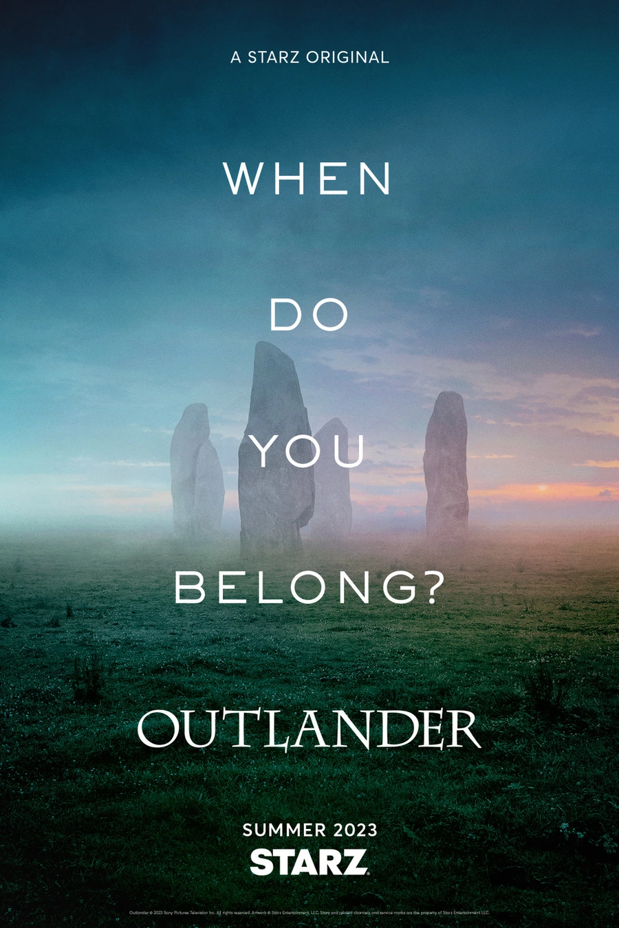 5727 poster for season 7 of the historical fiction melodrama outlander which will premiere in sum