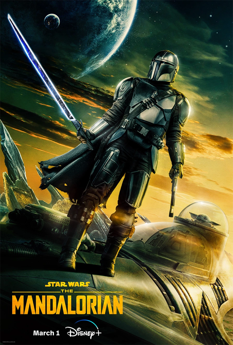 5878 a new poster for the third season of the mandalorian which will premiere on march 1
