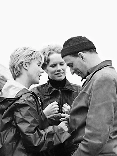 Bibi Andersson, Ingmar Bergman, and Liv Ullmann on PERSONA