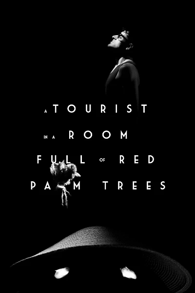 A Tourist in a Room Full of Red Palm Trees