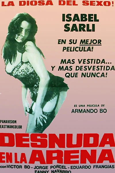 Desnuda en la arena