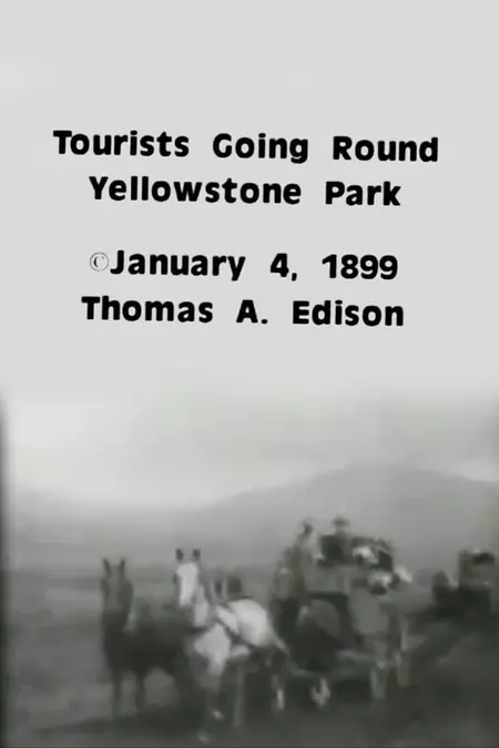 Tourists Going Round Yellowstone Park