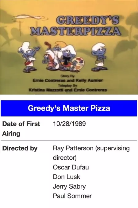 The Smurfs - Greedy's Master Pizza