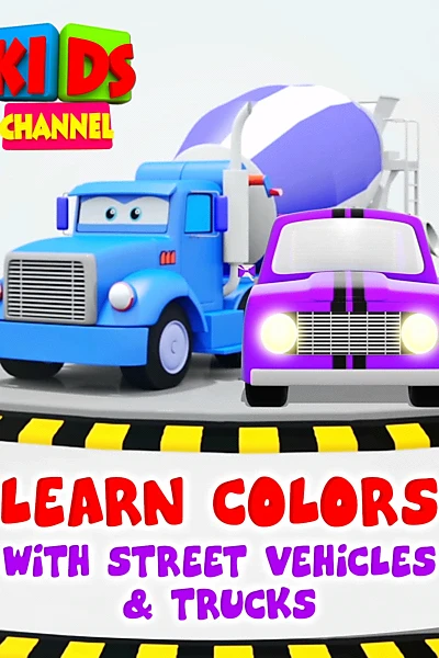 Learn Colors With Street Vehicles & Trucks - Kids Channel