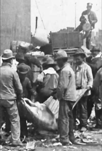 Sorting Refuse at Incinerating Plant, New York City