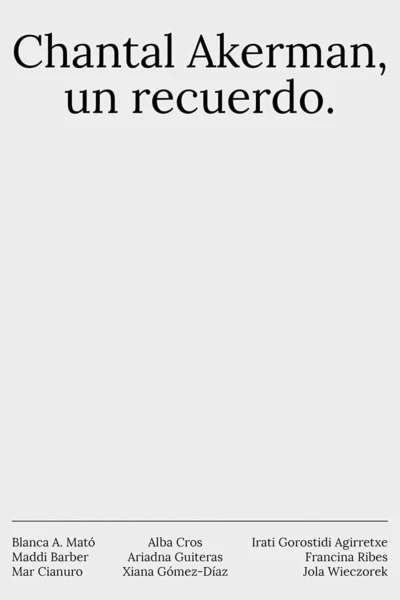 Chantal Akerman, un recuerdo