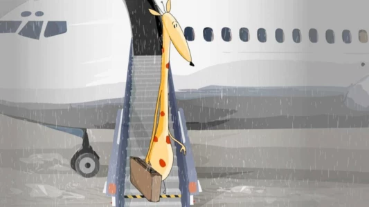 Une girafe sous la pluie