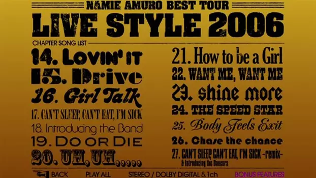 Namie Amuro Best Tour Live Style 2006