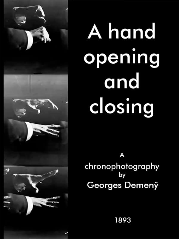 A hand opening and closing