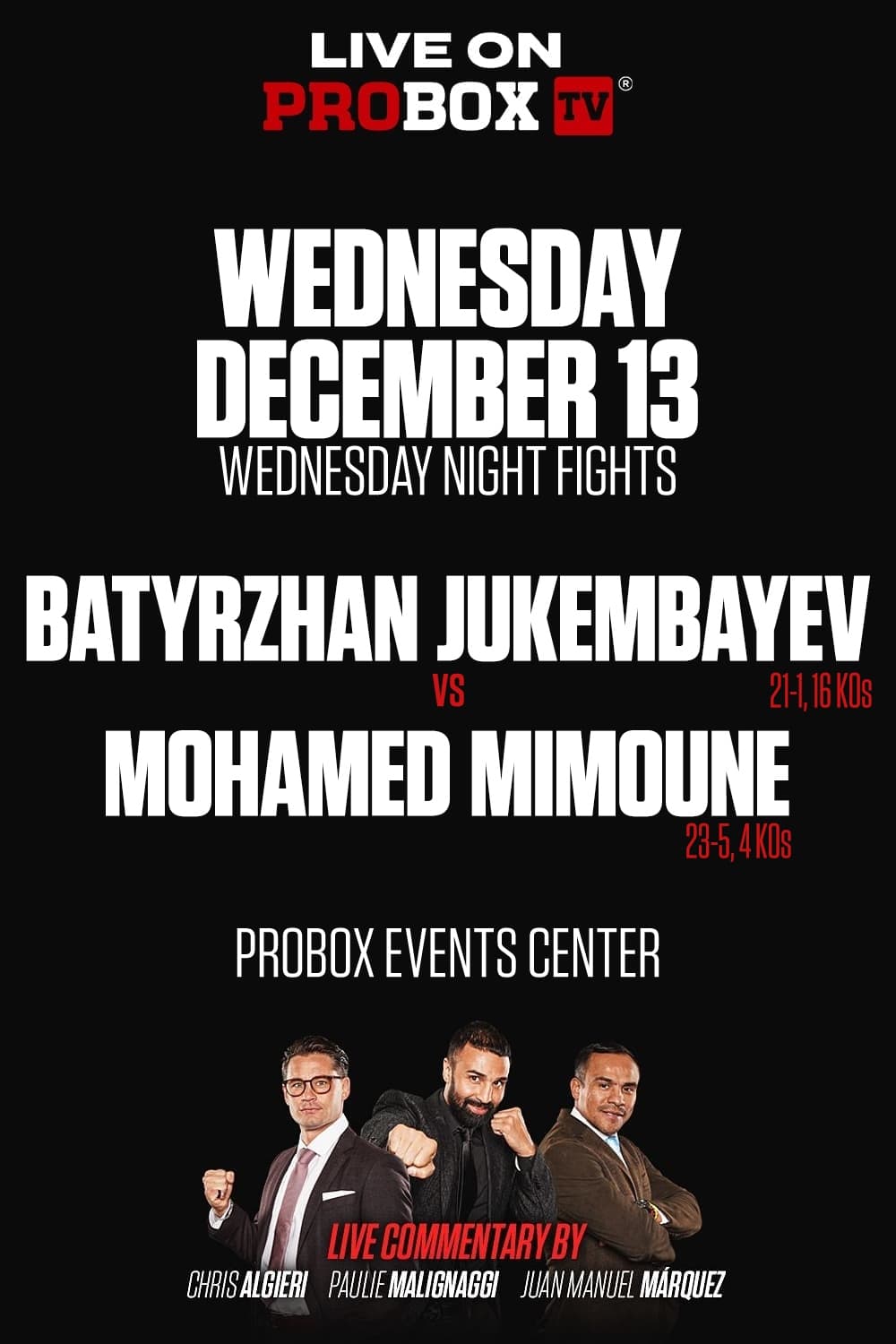 Batyrzhan Jukembayev vs. Mohamed Mimoune