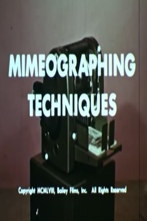 Mimeographing Techniques