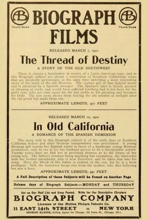 The Thread of Destiny (1910)