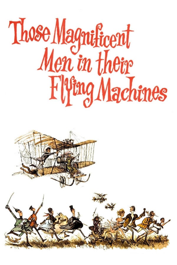 Los intrépidos hombres en sus máquinas voladoras