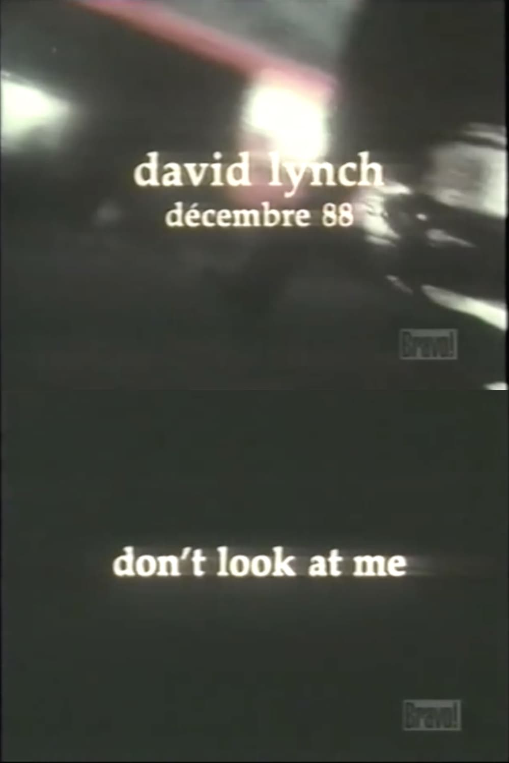David Lynch: Don't Look at Me (1989)