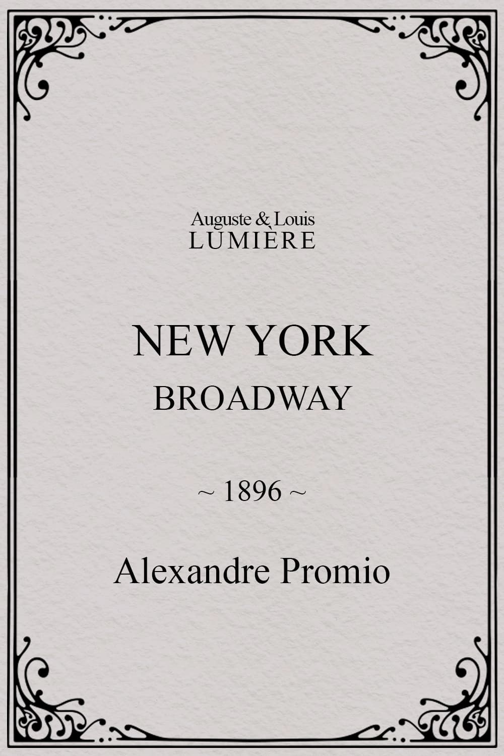 New York, Broadway (1896)