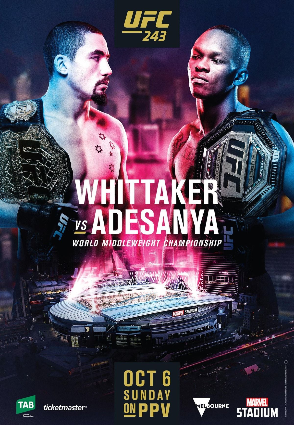 UFC 243: Whittaker vs. Adesanya (2019)