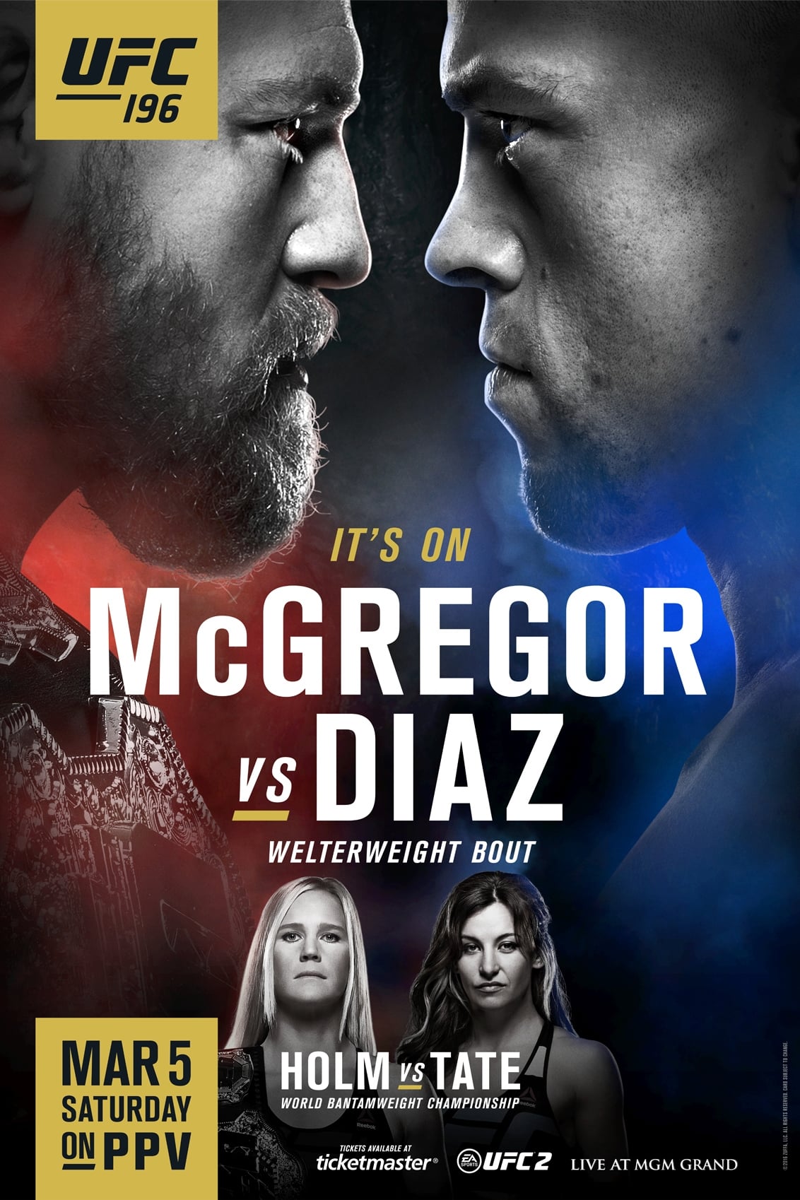 UFC 196: McGregor vs Diaz (2016)