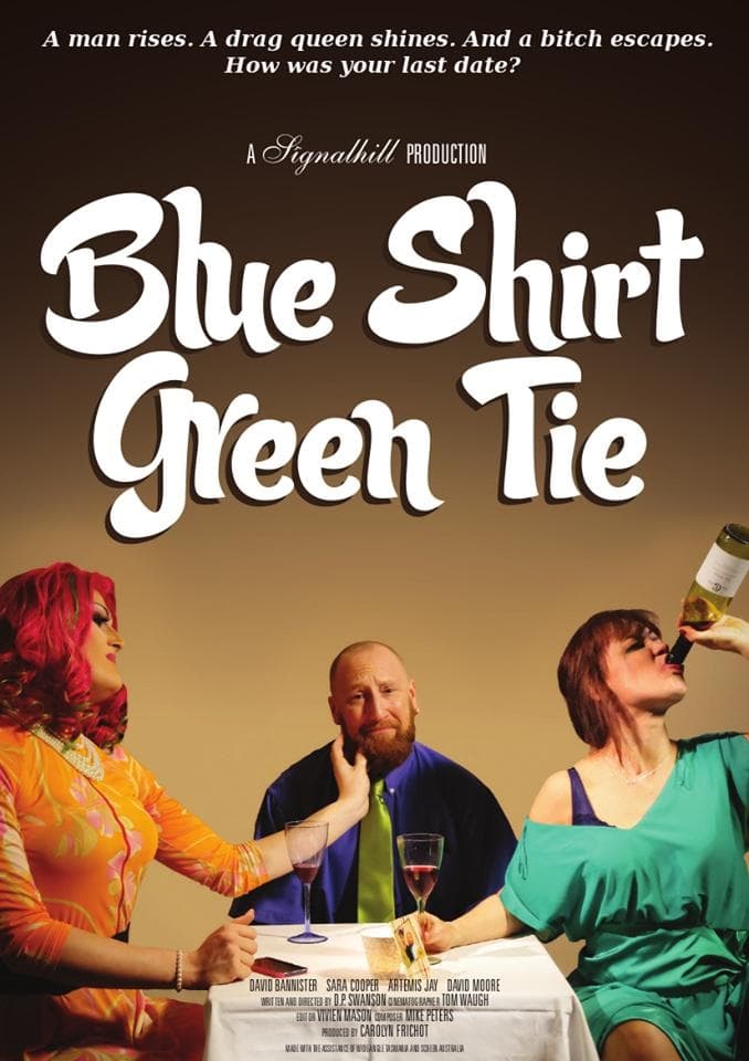 Blue Shirt Green Tie