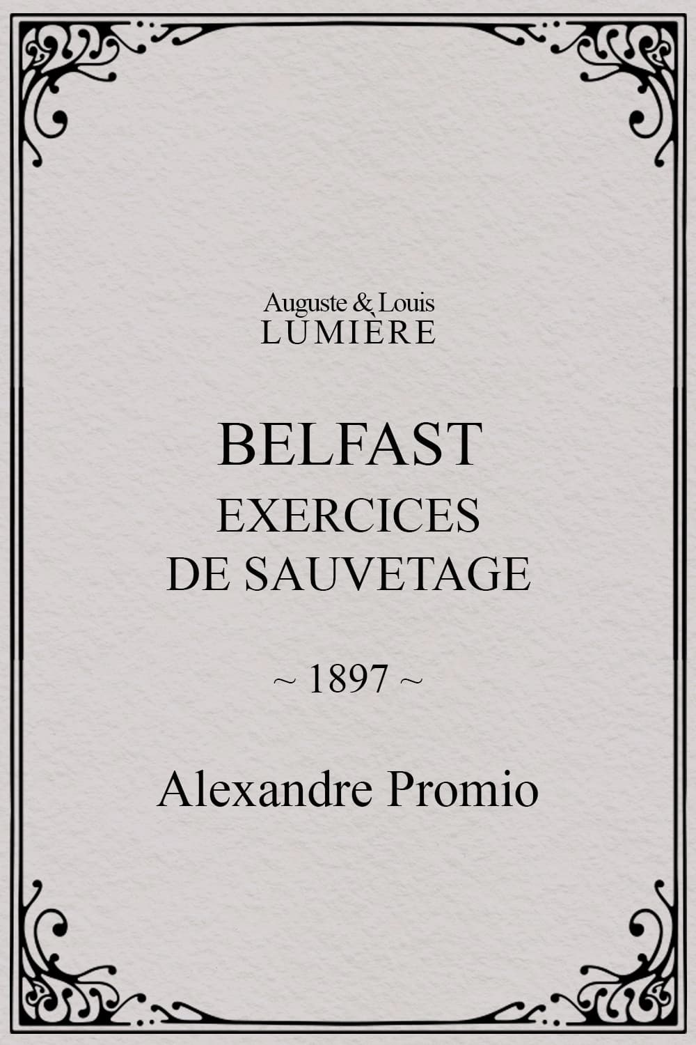 Belfast, exercices de sauvetage (1897)