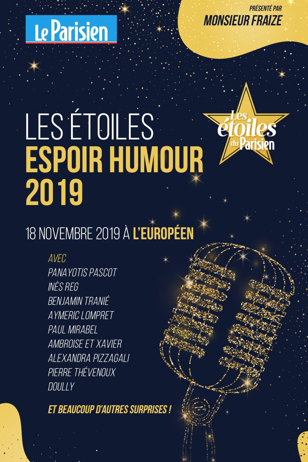 Les Etoiles Espoir Humour Du Parisien 2019