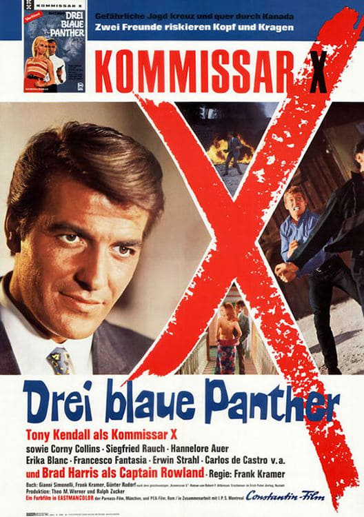 Comisario X y Tres panteras azules (1968)