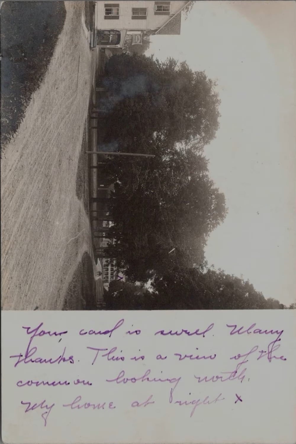 Postcard (one), September 25 - This is a view of the common looking north...