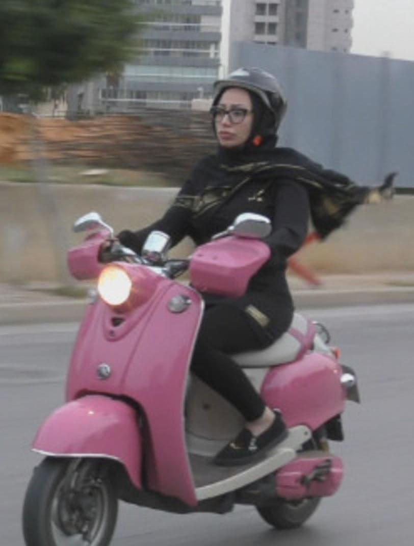 Zeinab on the Scooter
