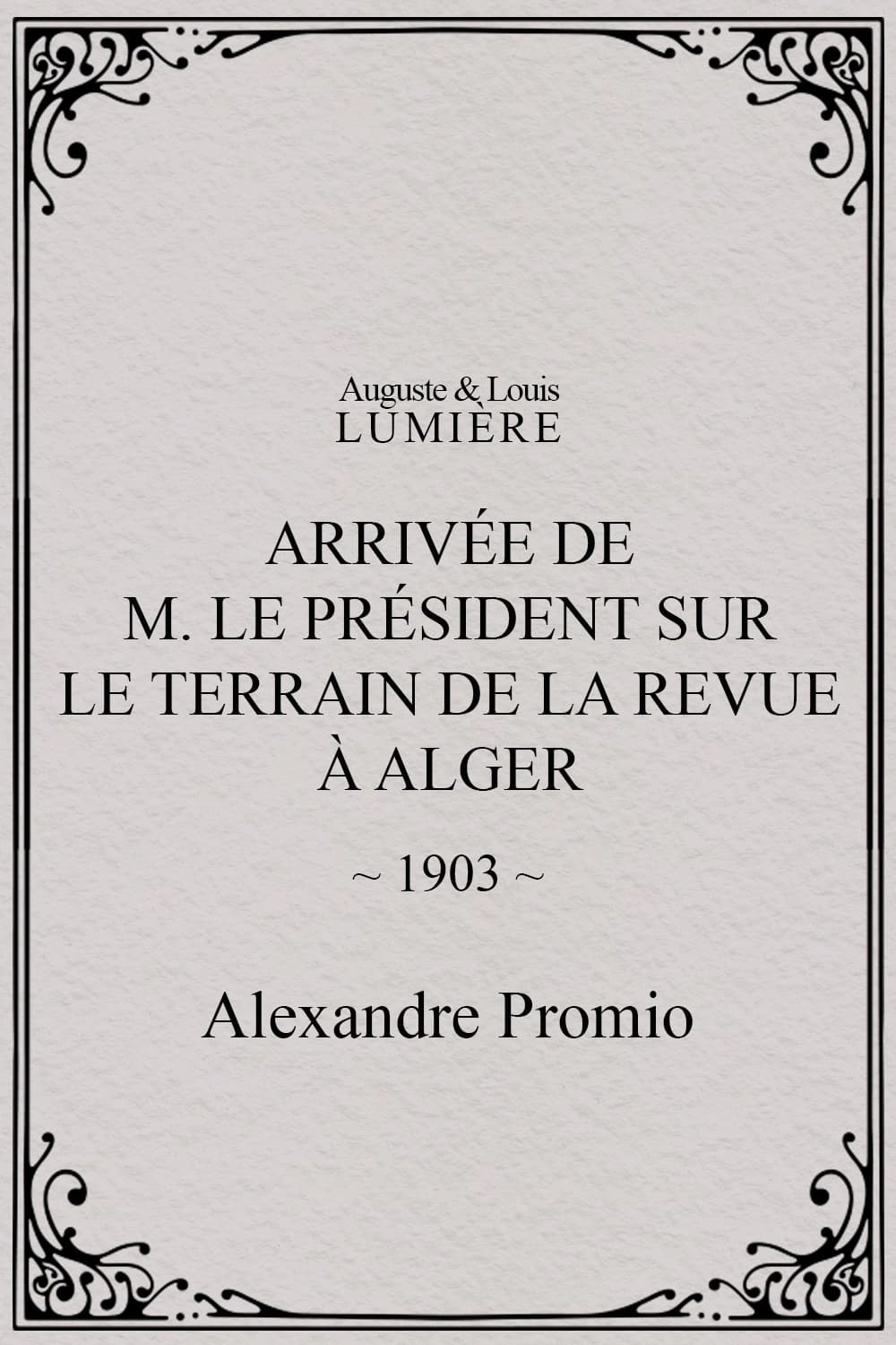 Arrivée de M. le président sur le terrain de la revue à Alger (1903)