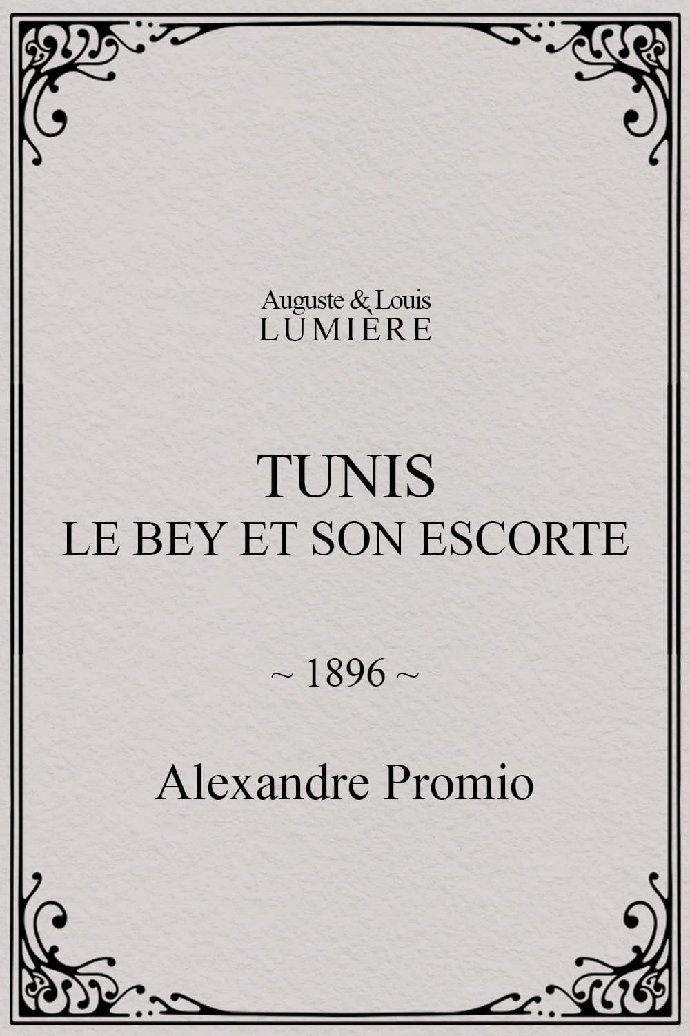 Tunis : Le Bey et son escorte (1896)