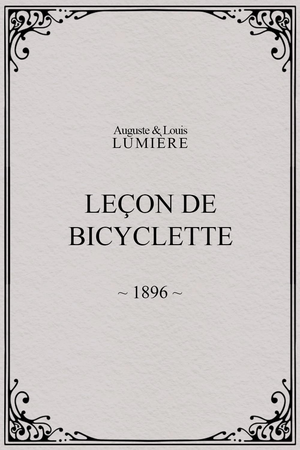Leçon de bicyclette (1896)