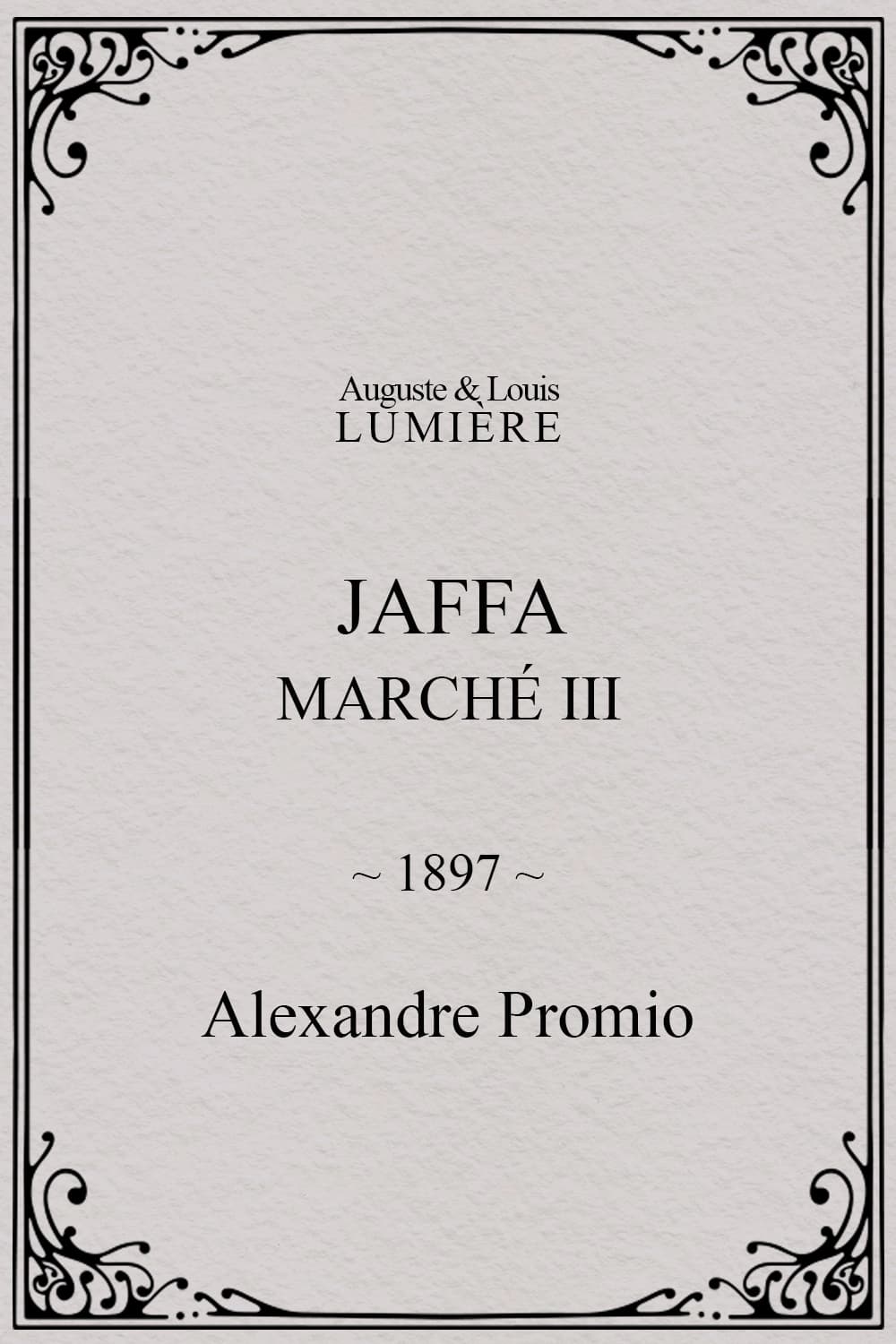 Jaffa : Marché, III (1897)