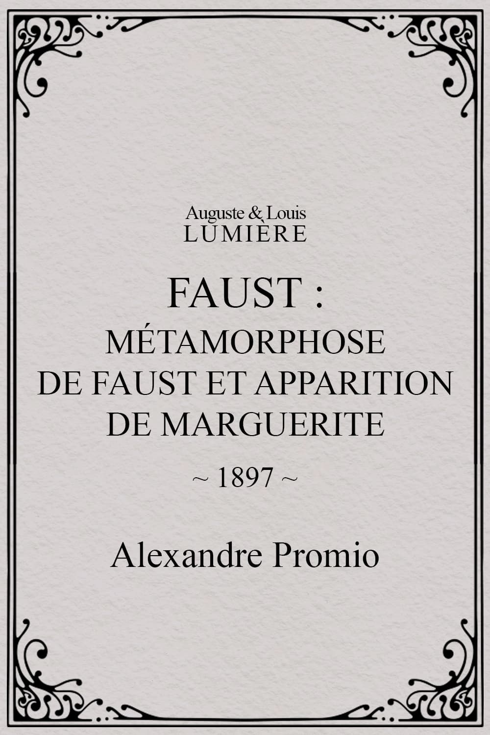 Faust : métamorphose de Faust et apparition de Marguerite (1897)