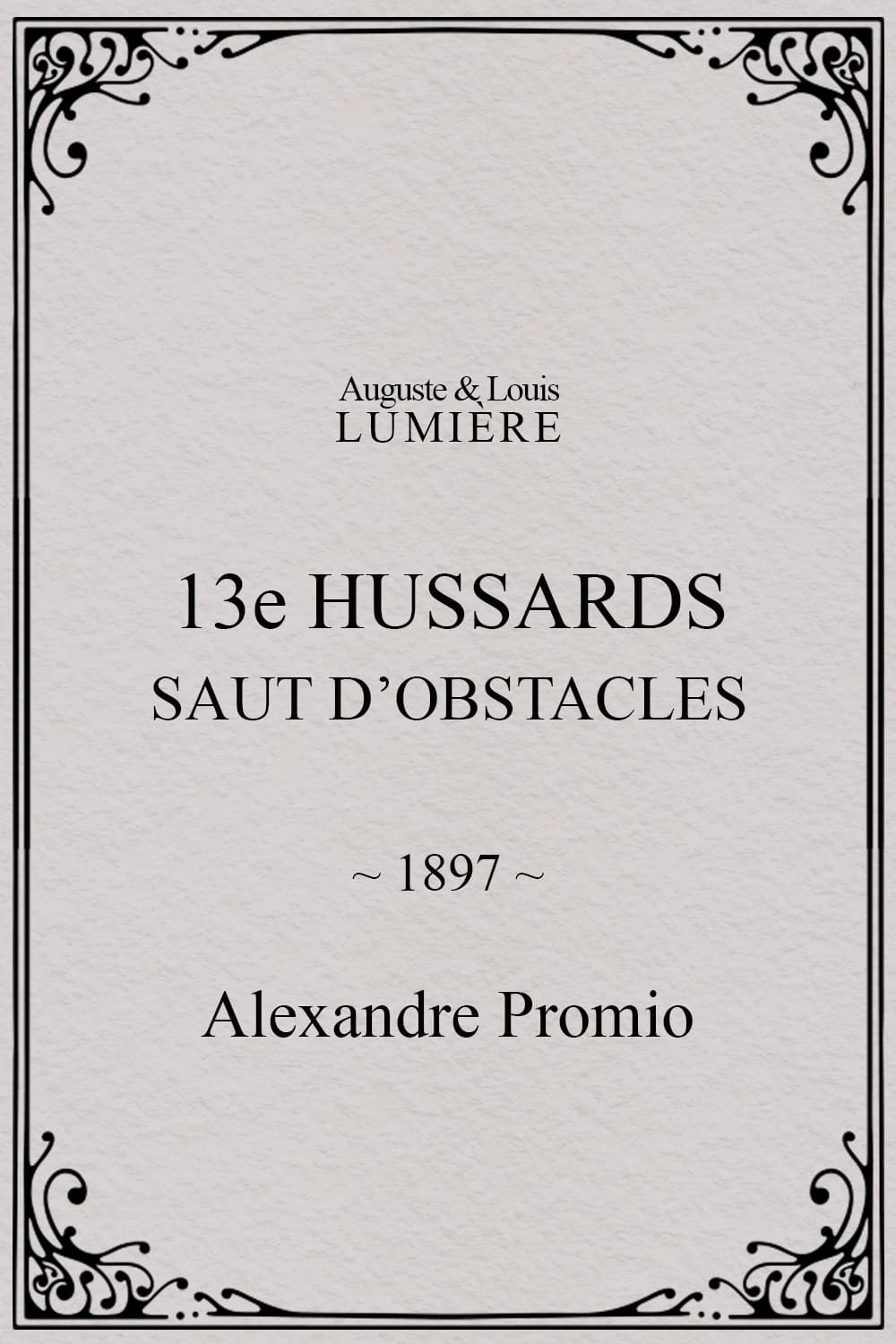 13e hussards : saut d’obstacles (1897)