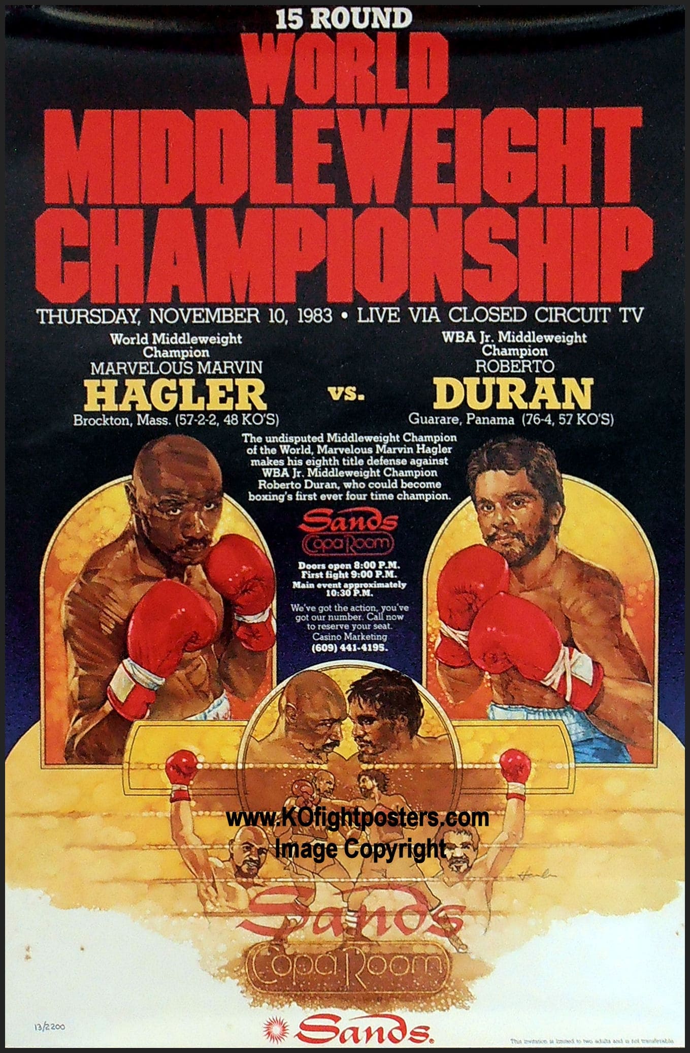 Marvin Hagler vs Roberto Duran