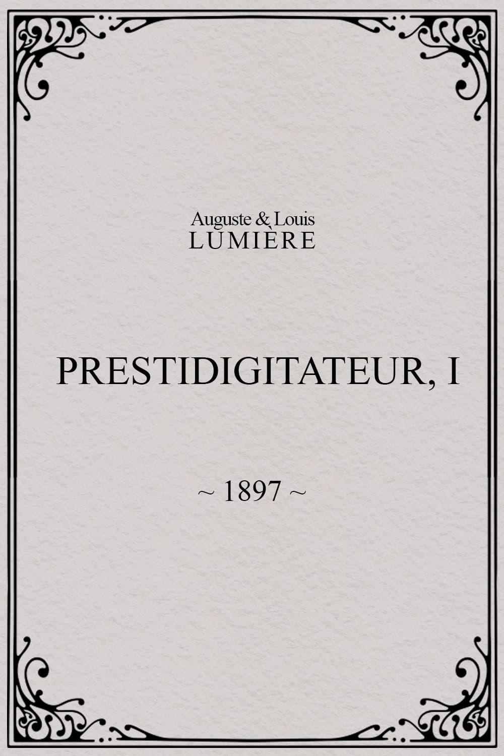 Prestidigitateur, I (1897)