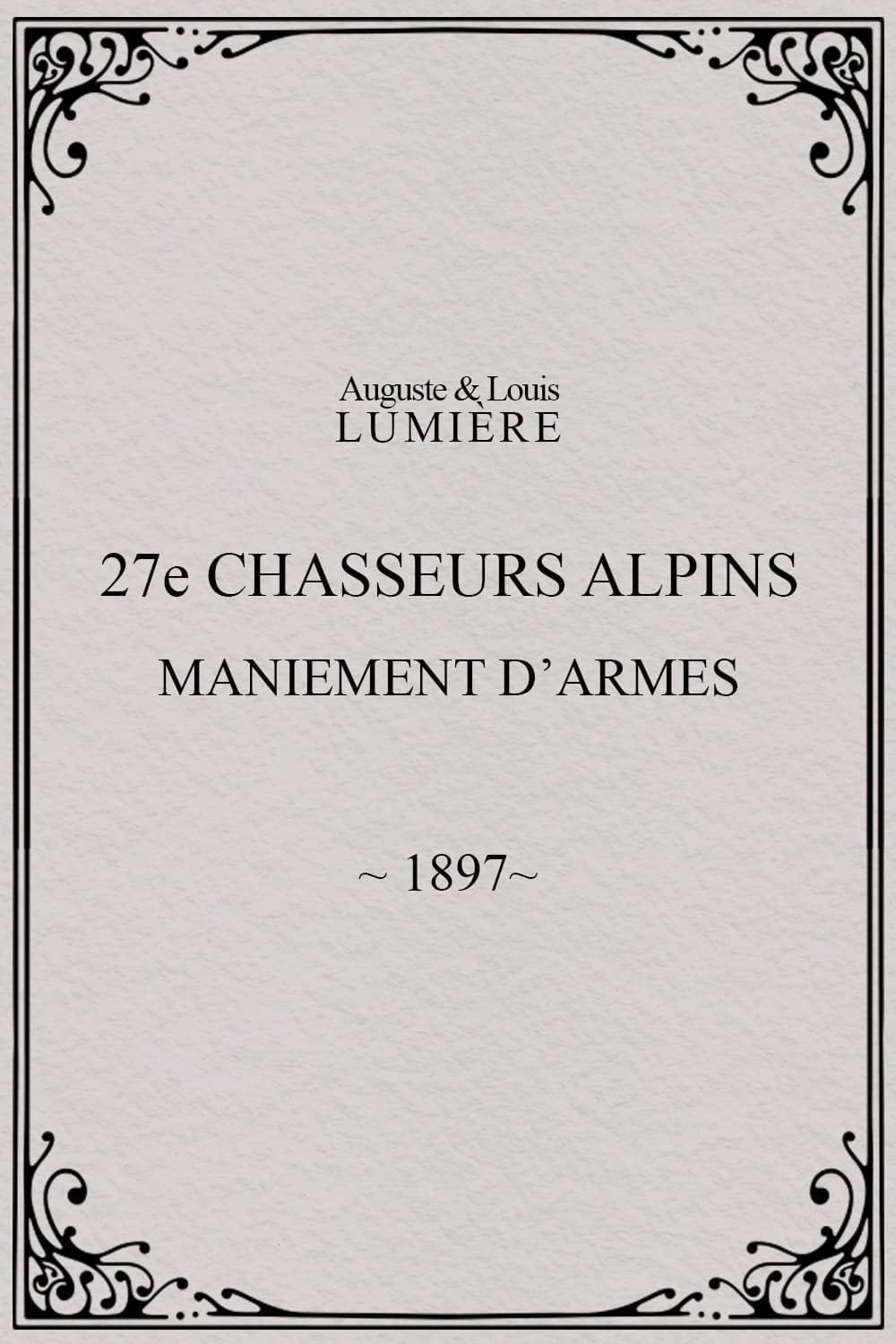 27ème chasseurs alpins : maniement d’armes (1897)