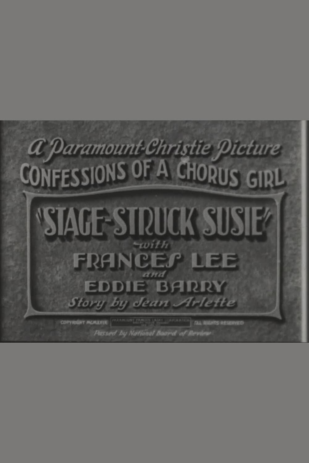 Stage Struck Susie