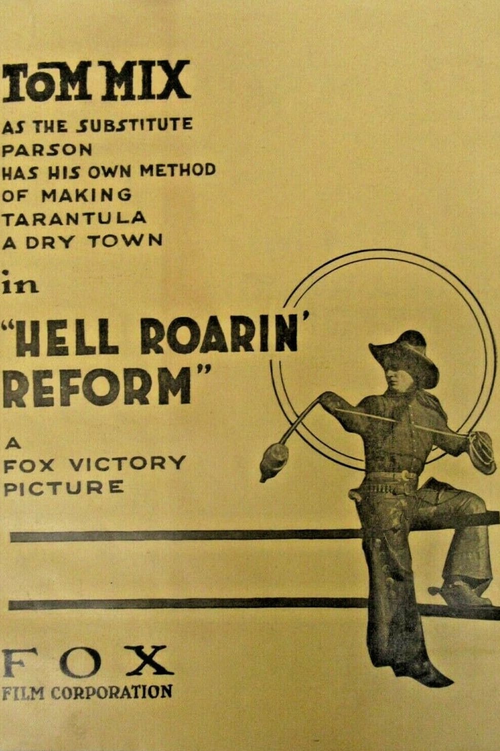 Hell-Roarin' Reform (1919)