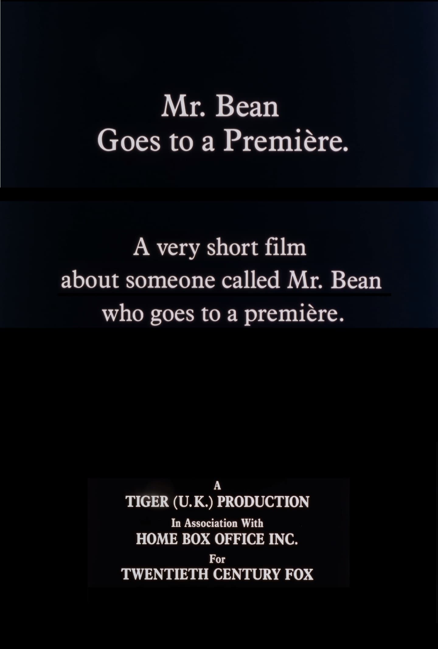 Mr. Bean Goes to a Première