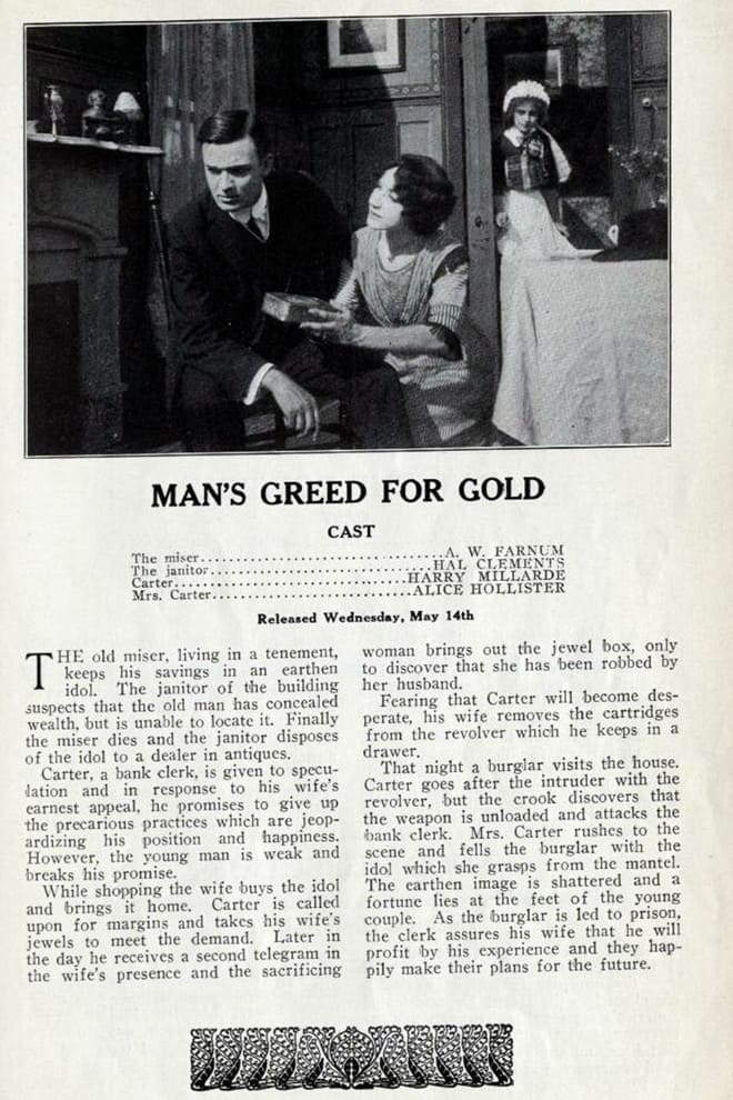 Man's Greed for Gold (1913)