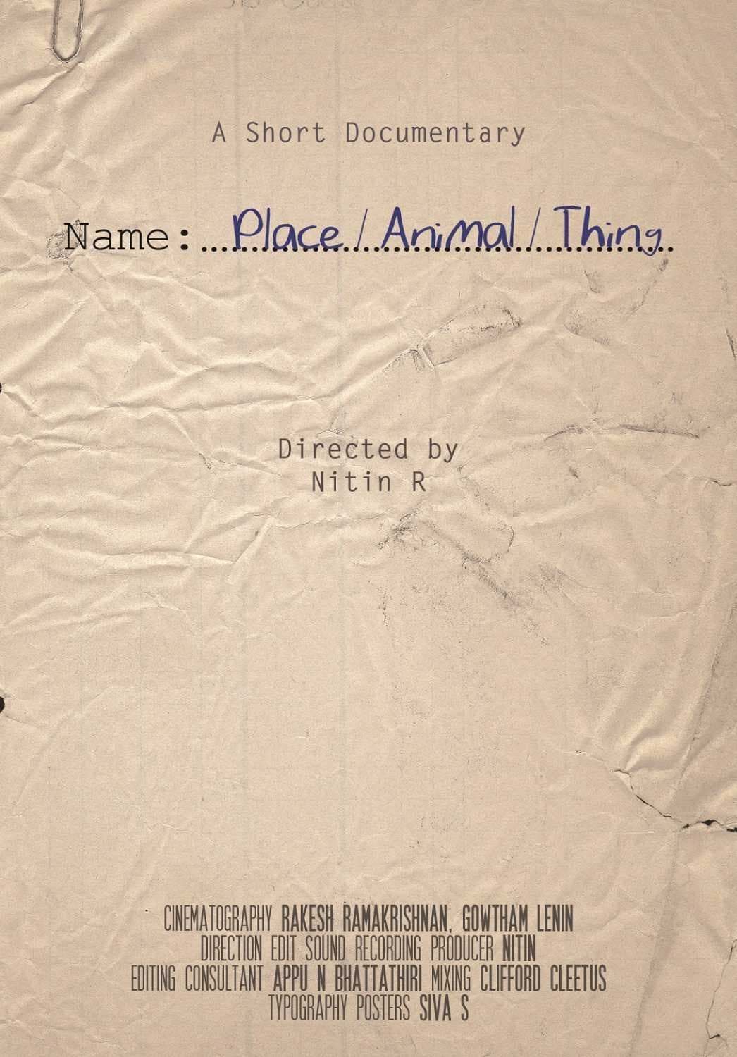 Name, Place, Animal, Thing