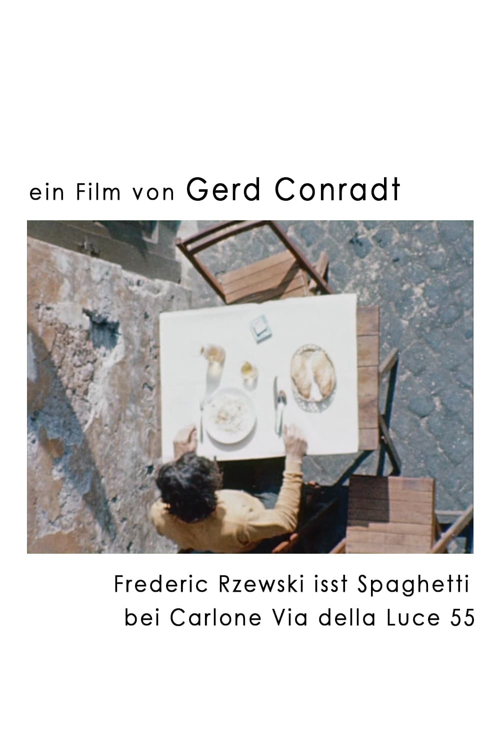 Frederic Rzewski eats spaghetti at Carlone Via della Luce 55