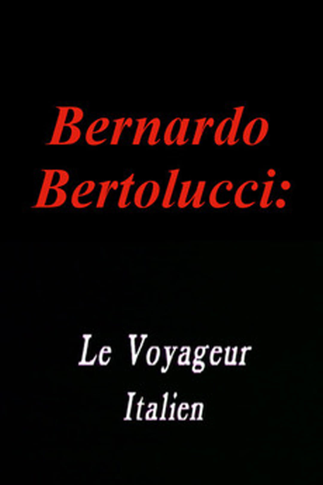 Bernardo Bertolucci: The Italian Traveler (1987)