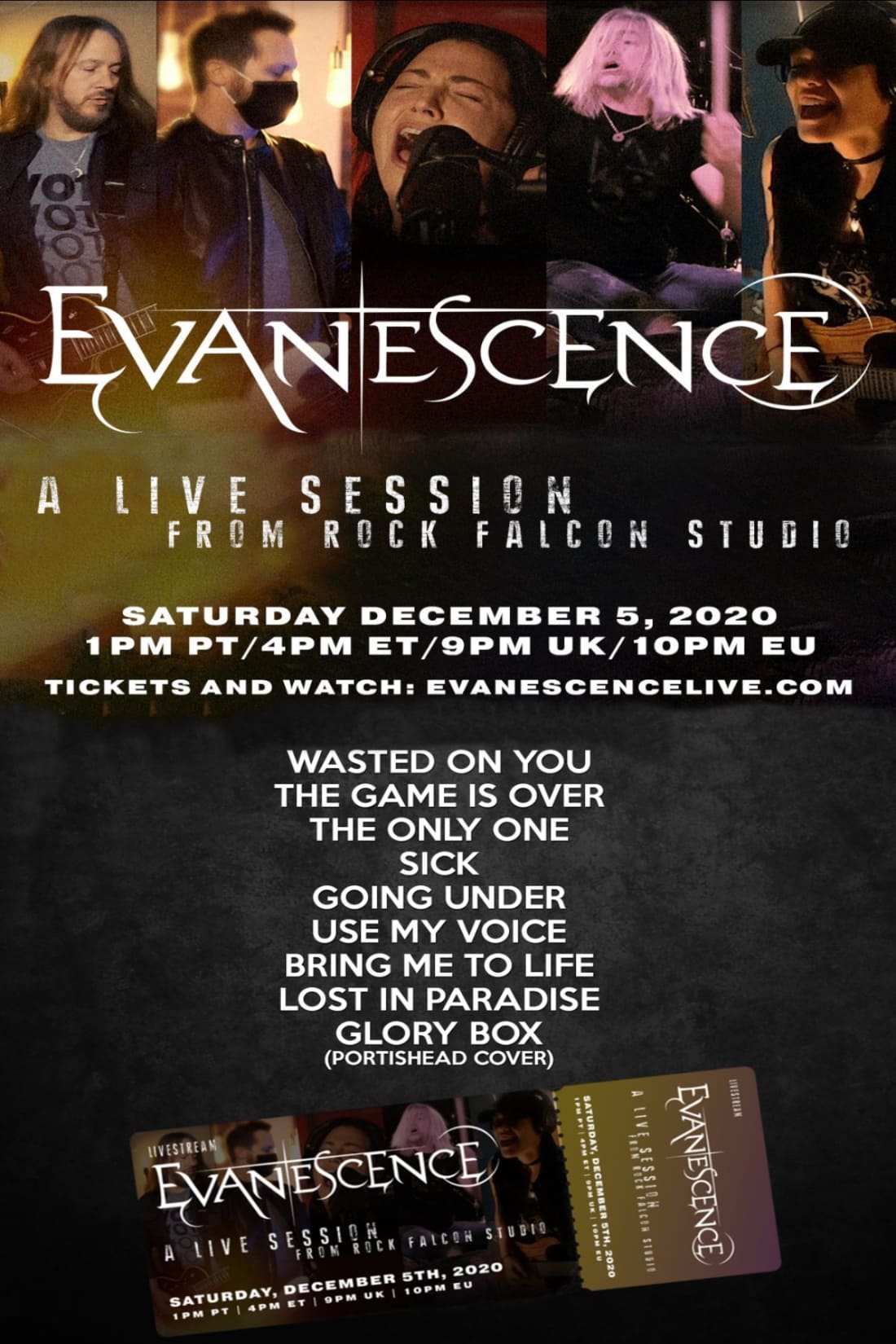 Evanescence - A Live Session From Rock Falcon Studio