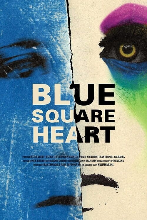 Blue Square Heart