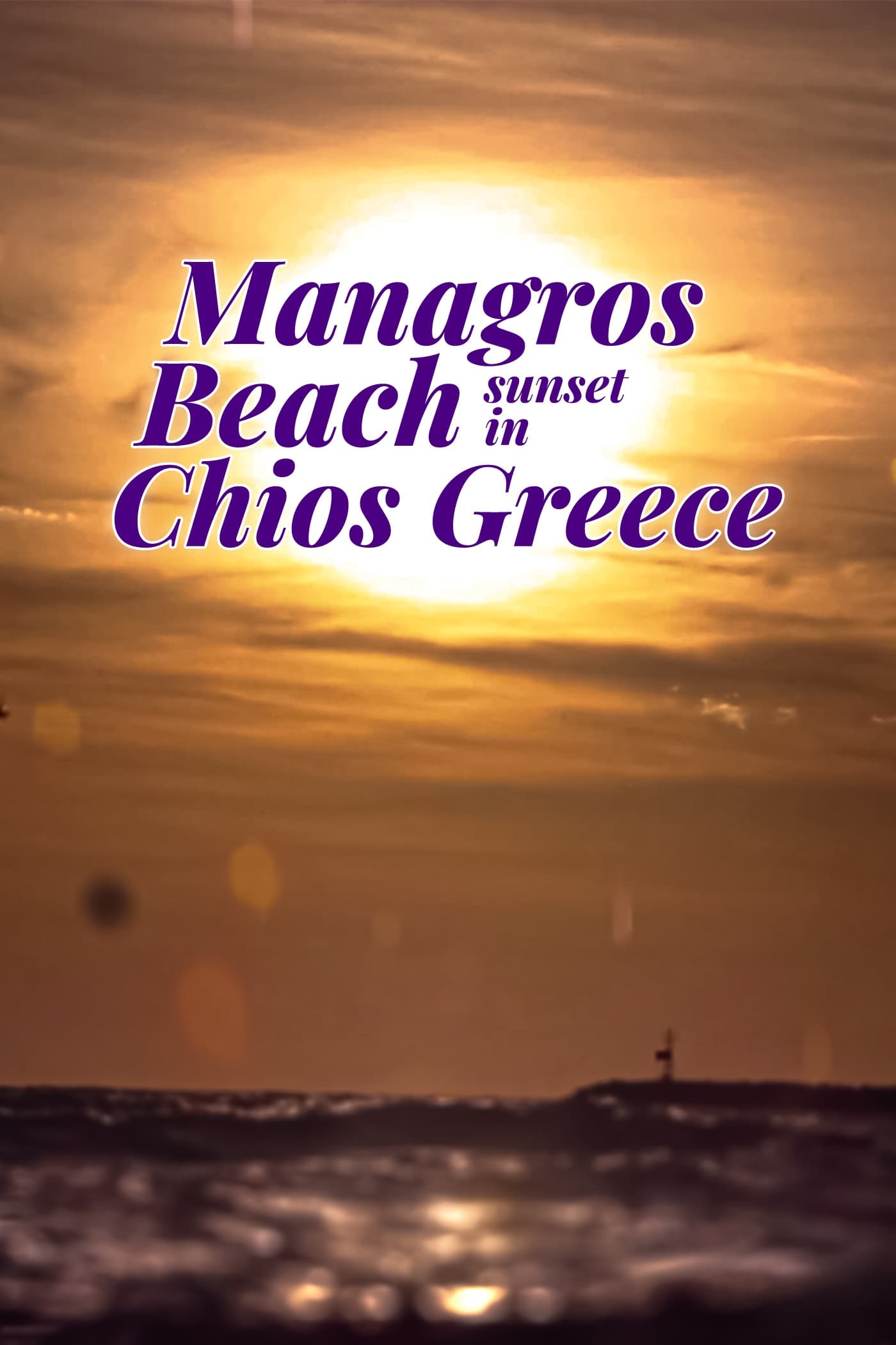 Managros Beach Sunset in Chios Greece