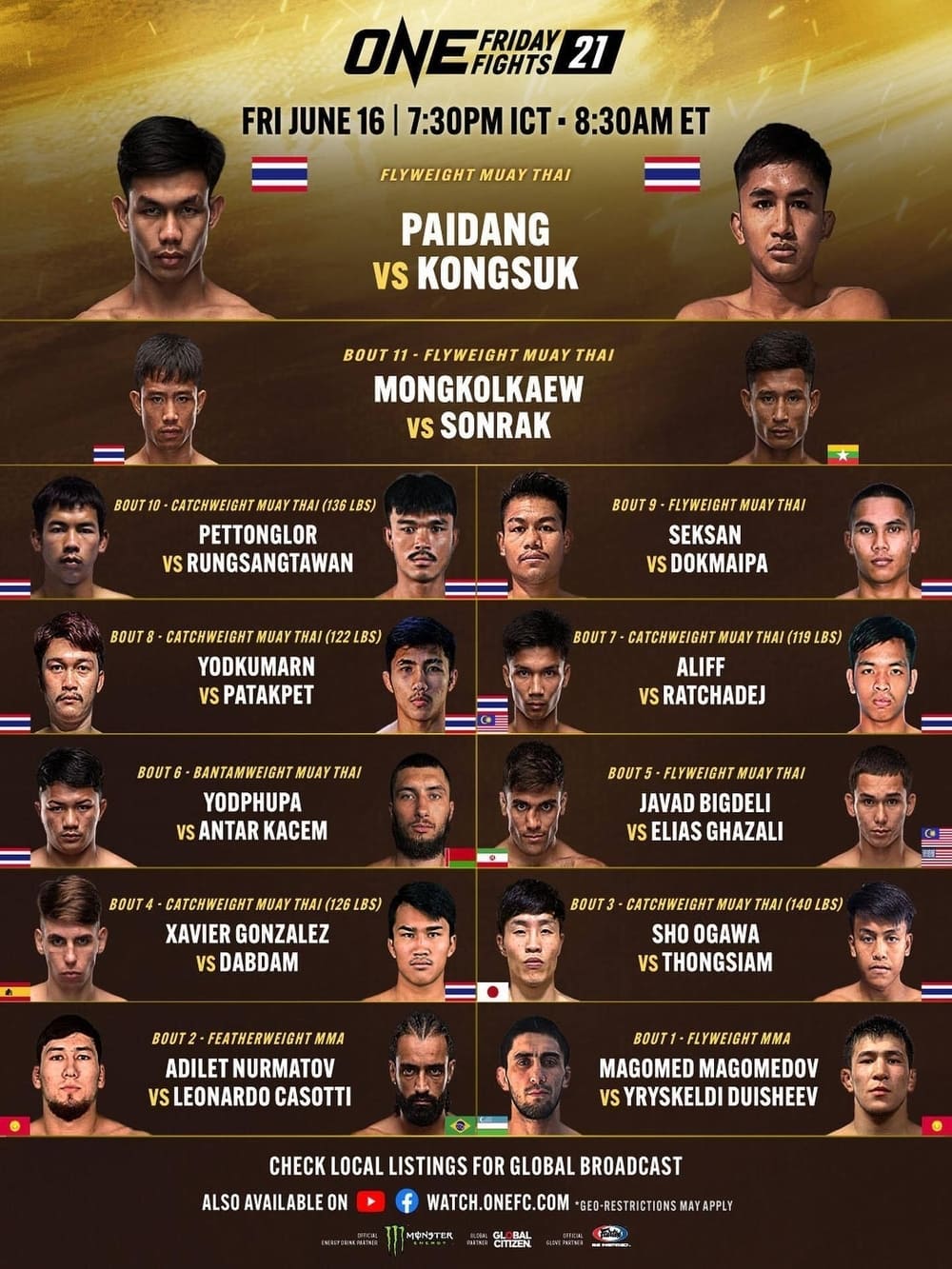 ONE Friday Fights 21: Paidang vs. Kongsuk