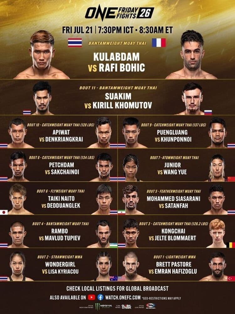 ONE Friday Fights 26: Kulabdam vs. Bohic